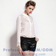 Lace embroidery blouse guangzhou